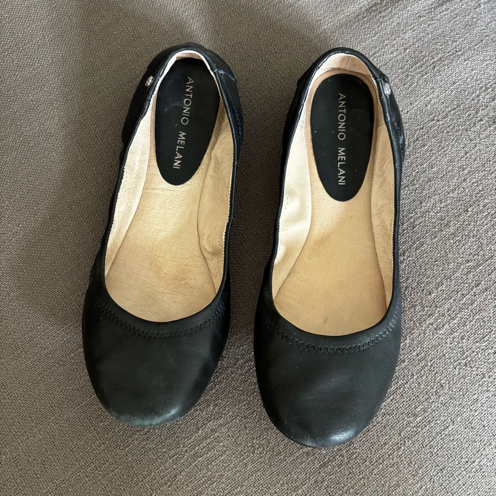 ANTONIO MELANI Black Classic Flats